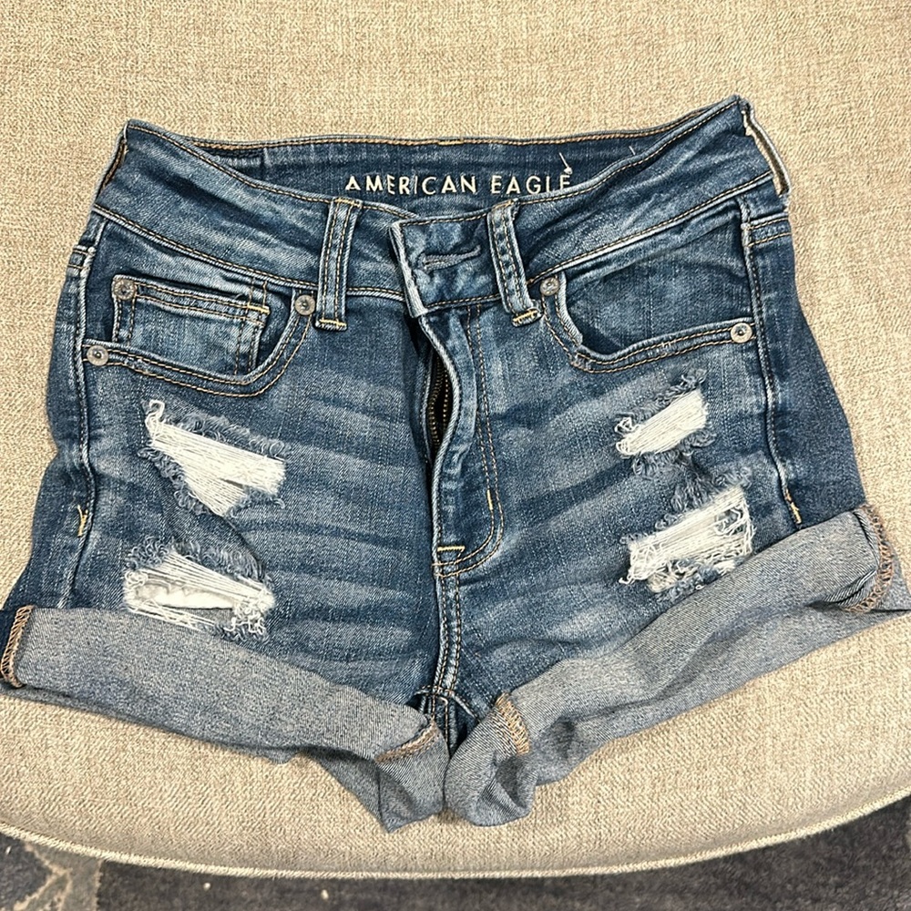 Hi rise Jean shorts